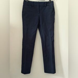 Ann Taylor Navy Straight-Leg Work Pants